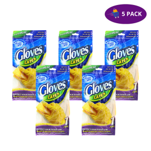 House Care  1 Par Guantes de látex multiusos Tamaño Medium  5 x $5.00