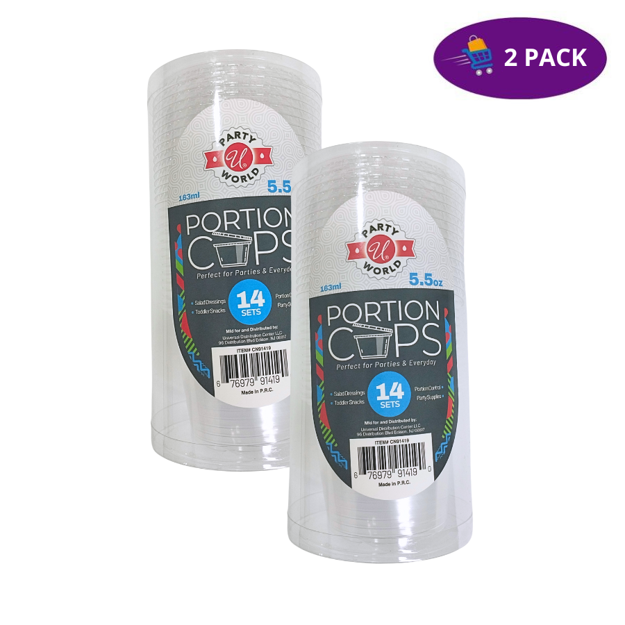 1 U Party World Portion Cups (14 Sets - 5.5 Oz) 2 x $3.00 - Imagen 1