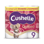 Cushelle Quilted Toilet Tissue Rhubarb & Raspberry 9 Rollos