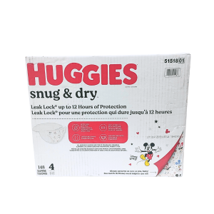Huggies Snug & Dry Baby Diapers, Size 4, 148 Ct