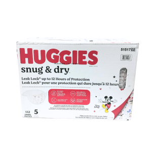 Huggies Snug & Dry Baby Diapers, Size 5, 132 Ct