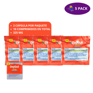 Vicks Dayquil Resfriado y Gripe Severos (5 Pack sin Caja x $8.00 - 325 Mg)