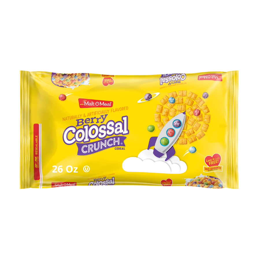 7 Malt-O-Meal Berry Colossal Crunch Cereal (26 Oz) - Imagen 1