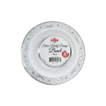 Platos Desechables Motif Design Bowl Silver  (12 Oz) 10 Piezas