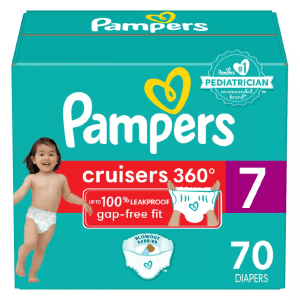 Pañales Pampers Cruisers 360° (41+ LB- 70 Piezas) Etapa 7