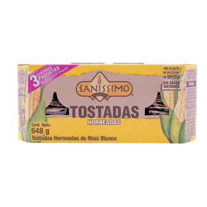 Sanissimo Tostadas De Maíz Horneadas (3 Pack- 648 Gr)