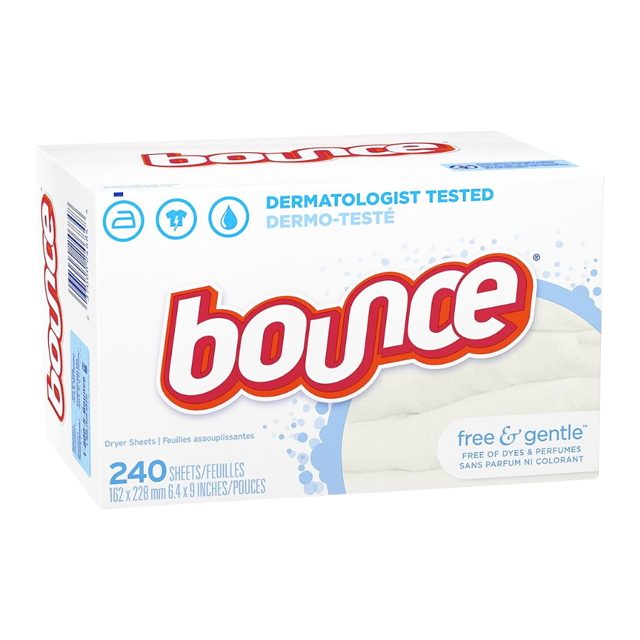 Bounce Hojas suavizantes de telas suaves y sin fragancia (240 Und