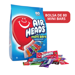 Airheads Mini Bars Assorted Flavors Candy (80 Bars - 32.17 Oz)