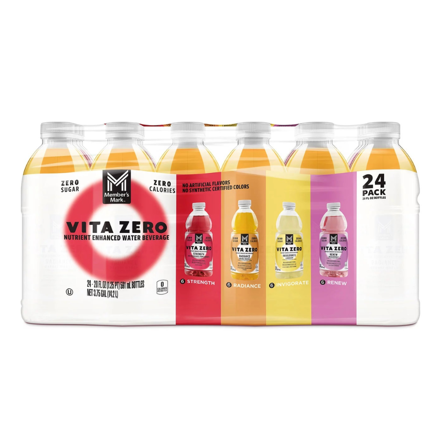 1 Member's Mark Vita Zero Variety Pack (24 Pack- 20Oz) - Imagen 1