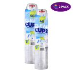 Party World Vasos Plástico Transparente Desechables 40 Ct. (10 Oz) 2 x $4.50
