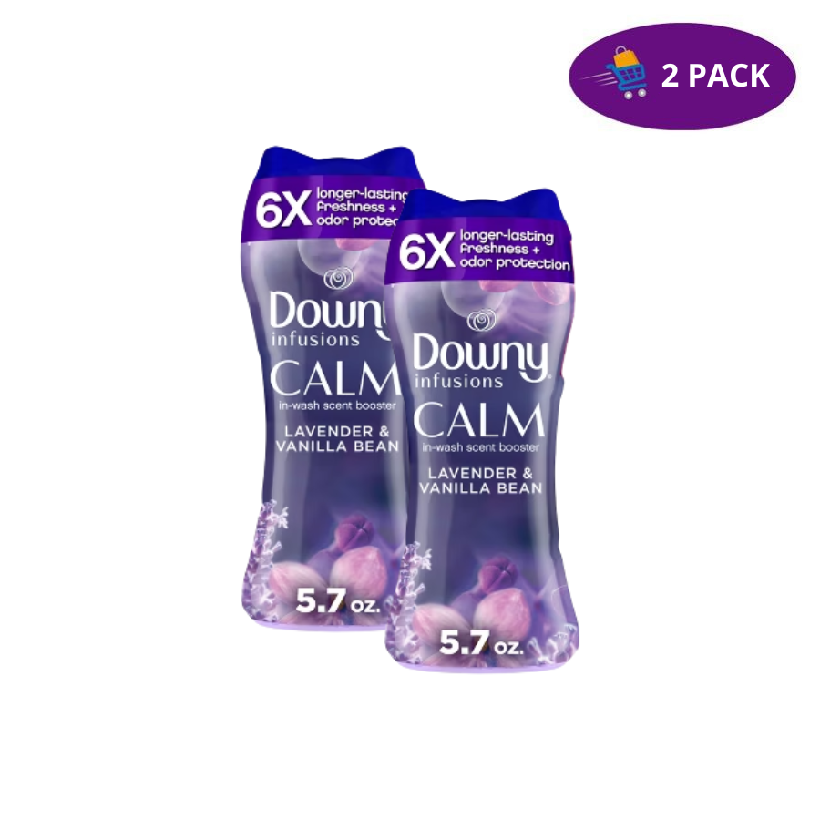 1 Downy Infusions Calm Lavender & Vanilla Bean Scent In-Wash Booster Beads (5.7 Oz) 2 x $12.00 - Imagen 1