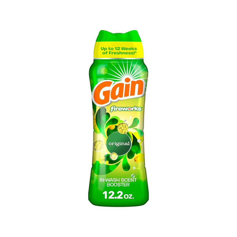 4 Gain + Odor Defense In-Wash Scent Booster, Super Fresh Blast Scent (12.2 Oz) - Imagen 1