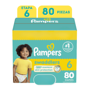 Pañales Pampers Swaddlers Active (35+ LB- 80 Piezas) Etapa 6