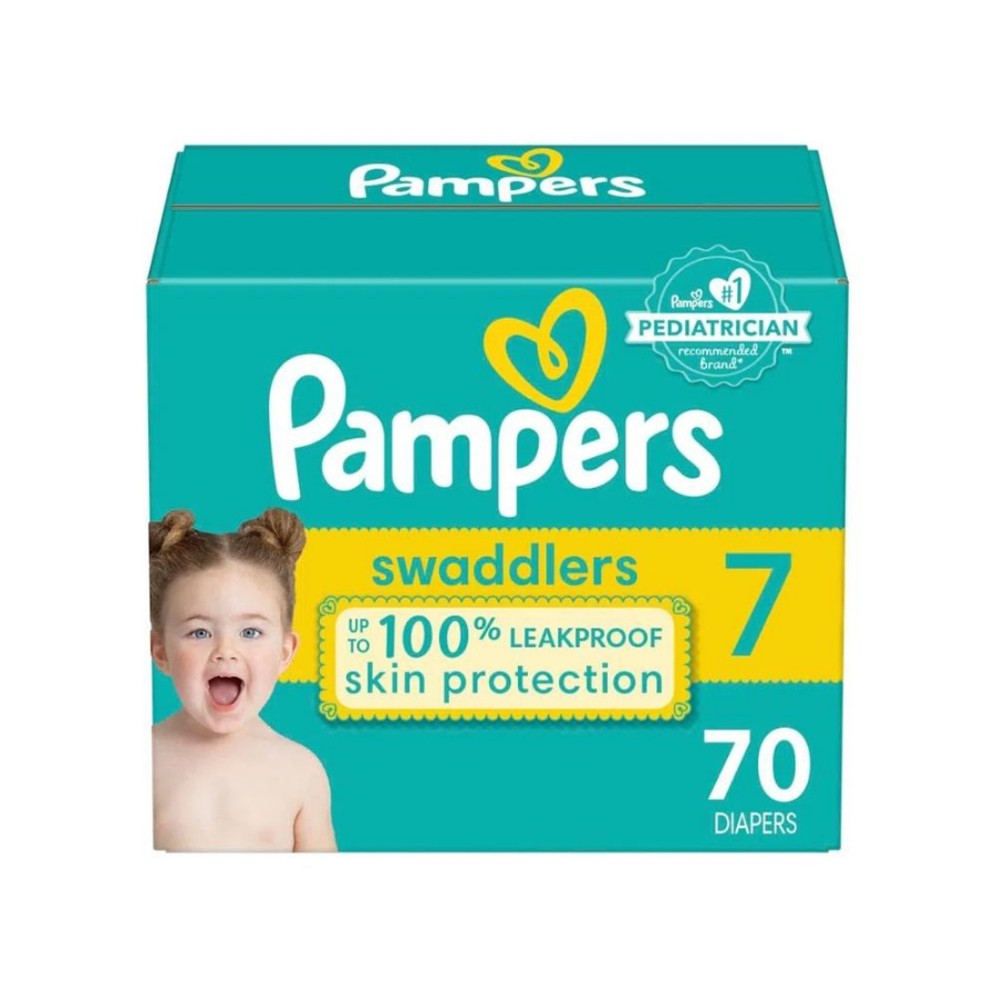 pampers7 Pañales Pampers Swaddlers Active (41+ LB- 70 Piezas) Etapa 7 - Imagen 1