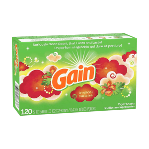 Gain Dryer Sheets, Tropical Sunrise Scent, 120 Count