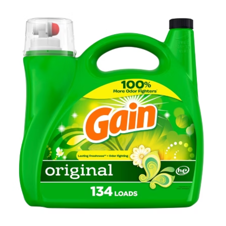 Diseño sin título (30) Gain Jabón Detergente Líquido Para Ropa (194 Oz) 134 Loads - Imagen 1
