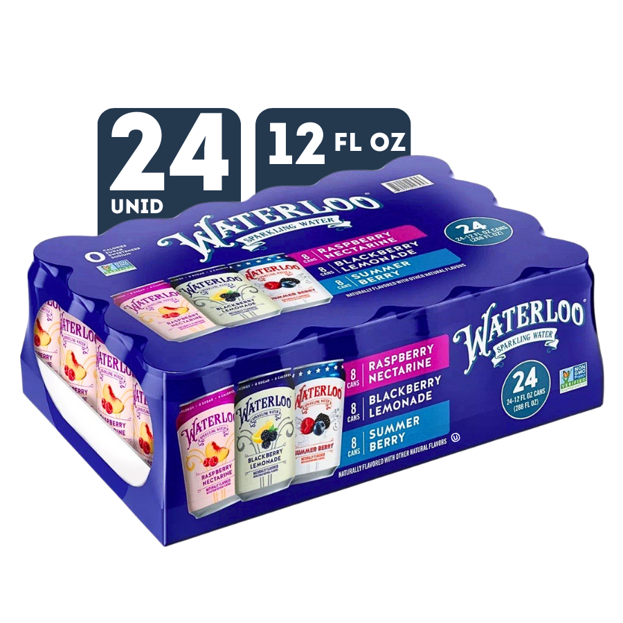 Agregar un título (2) Waterloo Sparkling Water Variety Pack Agua Con Gas (24 Pack - 12 Oz) - Imagen 1