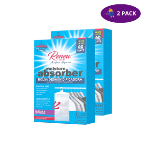 Renew Bolsa Deshumidificadora Vanilla & Lavender Absorbe El Exceso de Humedad (16 Oz) 2 x $7.50