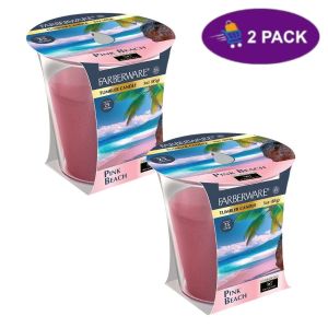 Velas Aromaticas Farberware Tealight Candle Pink Beach 3oz (2 Pack) $3.00