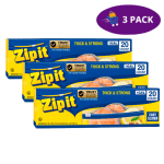 Zip It Freezer Storage Bags 1 Gallon Easy Slider (20 Bolsas) 3x $5.25