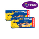 Zip It Snack Storage Bags Single Zipper (100 Bolsas) 2x$4.50
