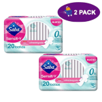 Saba Toallas Femeninas Sensiti-V Ultradelgada (20 piezas) 2x $7.00