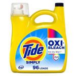 Tide Simply Oxi Boost + Ultra Stain Release Detergente de 96 Cargas  (137 Oz) $32.00