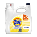 Tide Liquid Laundry Detergent Free & Sensitive de 89 Cargas  (117 Oz) $25.00