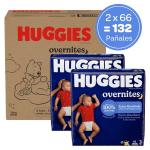Pañales Overnites Huggies Talla 3, 132 Piezas
