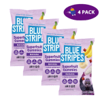 Blue Stripes Banana and Cacao Fruit Superfruit Gummies (0.7 oz) 4 x $5.00