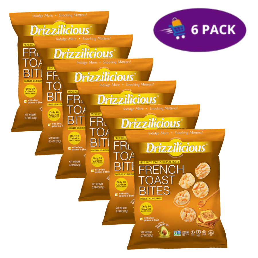 french toast Drizzilicious Mini Rice Cakes French Toast Flavored (0.74 oz) 6x$5.50 - Imagen 1