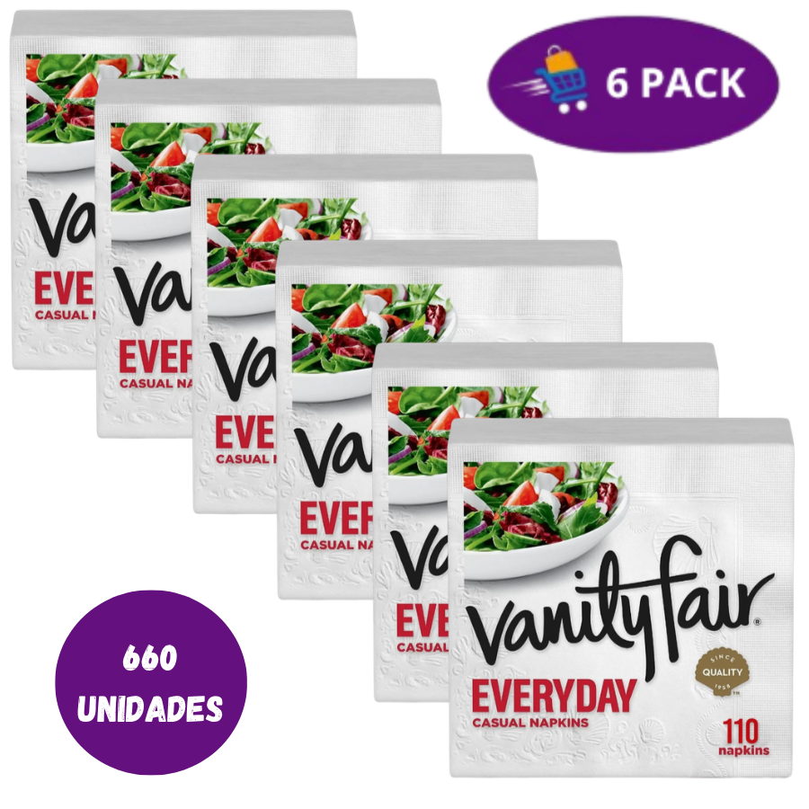 servilletas Servilletas Elegantes Vanity Fair Every Day Casual Napkins (110 Ct) 6X20.00 - Imagen 1