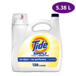 Tide Free & Gentle Liquid Laundry Detergente de 138 Cargas/ 182Oz (5.38L)