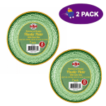 Platos Desechables HAMMERED DESIGN  7oz Verde (8unidades) 2x$4.00