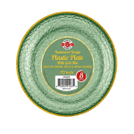Platos Desechables HAMMERED DESIGN Verde 10" (8unidades) $3.50