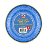 Platos Desechables HAMMERED DESIGN azul 10" (8unidades) $3.50