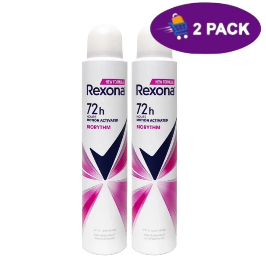 9656 Rexona Women Biorhythm Antiperspirant Deodorant Fresh (200 Ml) 2 x $8.00 - Imagen 1