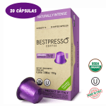 Bestpresso Coffee Organic Italian Expresso Coffee Naturally Intense intensidad 12 (20 Cápsulas) $10.50