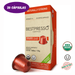 Bestpresso Coffee Organic Italian Expresso Coffee Naturally Strong intensidad 14 (20 Cápsulas) $10.50