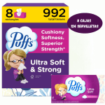 Pañuelos Faciales Puffs Ultra Soft & Strong (124 Piezas) 8x$24.00