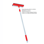 Limpiavidrios 2 en 1 con Mango ajustable 75 a 125 cm, Esponja y Escurridor y Cabezal 25cm